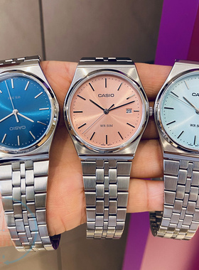 CASIO卡西欧石英手表复古男女款生活防水钢带手表MTP-B145D-2A1