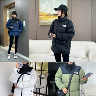 【新年钜惠】700蓬彩虹北面羽绒服美版1996男女情侣立领短款外套