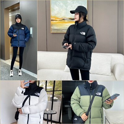 【新年钜惠】700蓬彩虹北面羽绒服美版1996男女情侣立领短款外套