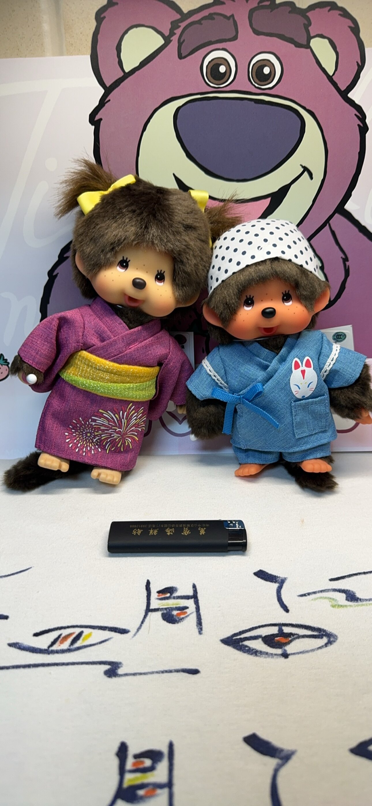 日本正版 Monchhichi 蒙奇奇 和服 夏日花火浴衣 男生女生 对娃