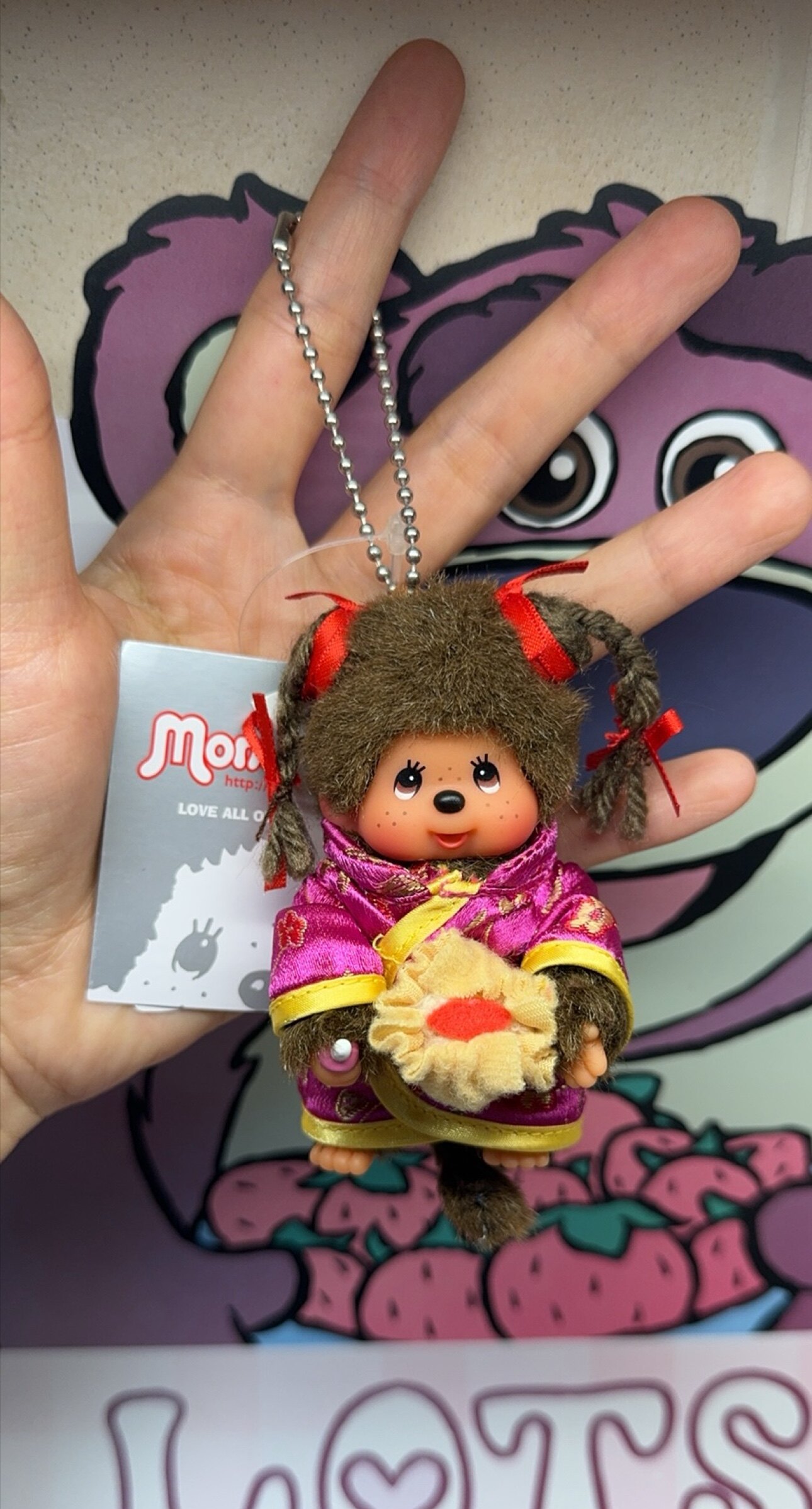 蒙奇奇 monchhichi 日本正版 新版中华点心 烧麦 烧卖 女生 挂件