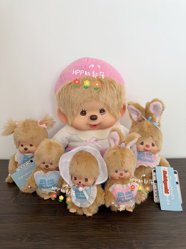 日本正版 Monchhichi 蒙奇奇 sweet sugar 甜糖系列公仔挂件L坐姿