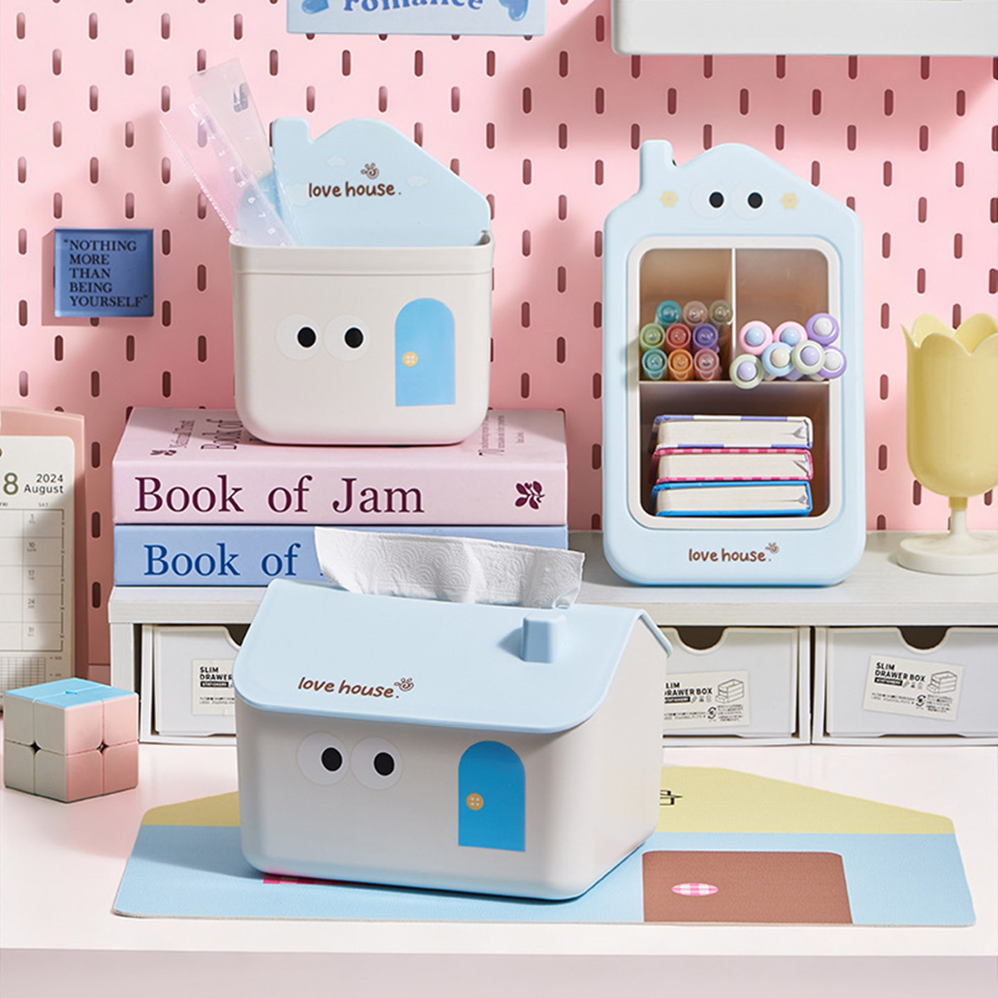 房子纸巾盒挂墙壁挂收纳盒子套装