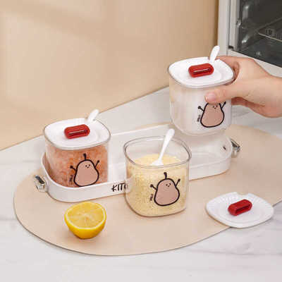 2024新款卡通调料盒一体多格