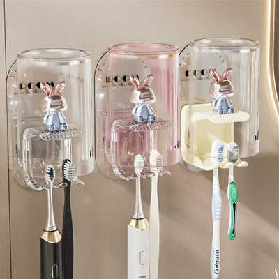 加厚防摔牙刷杯子架子置物架