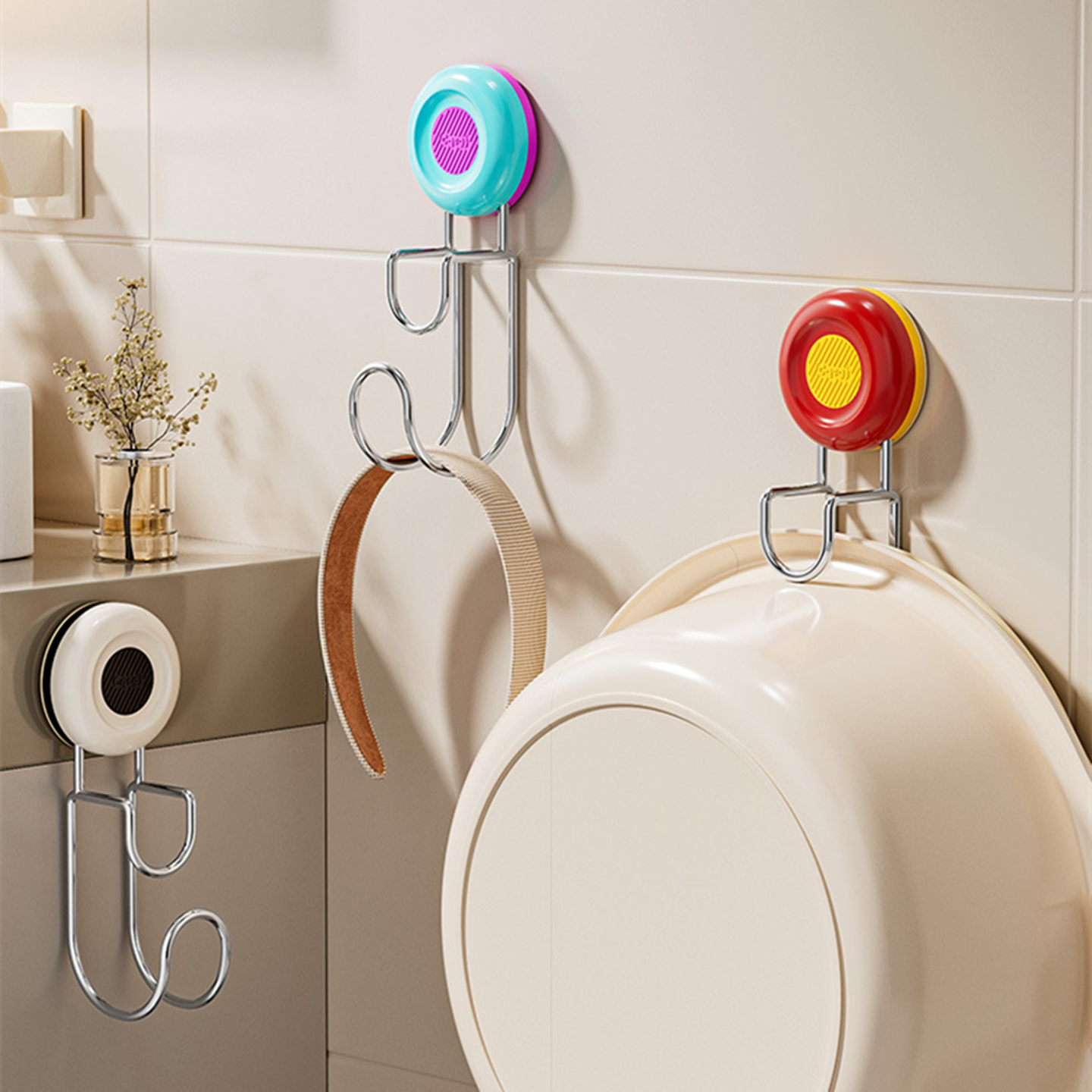 强力承重免打孔壁挂洗脸盆挂钩