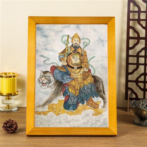 武财神爷神像挂画赵公明赵元帅画像结缘风水镇宅桌面摆台