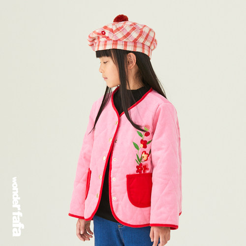 wonderfafa女童灯芯绒棉服年衣