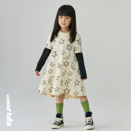 wonderfafa女童秋连衣裙