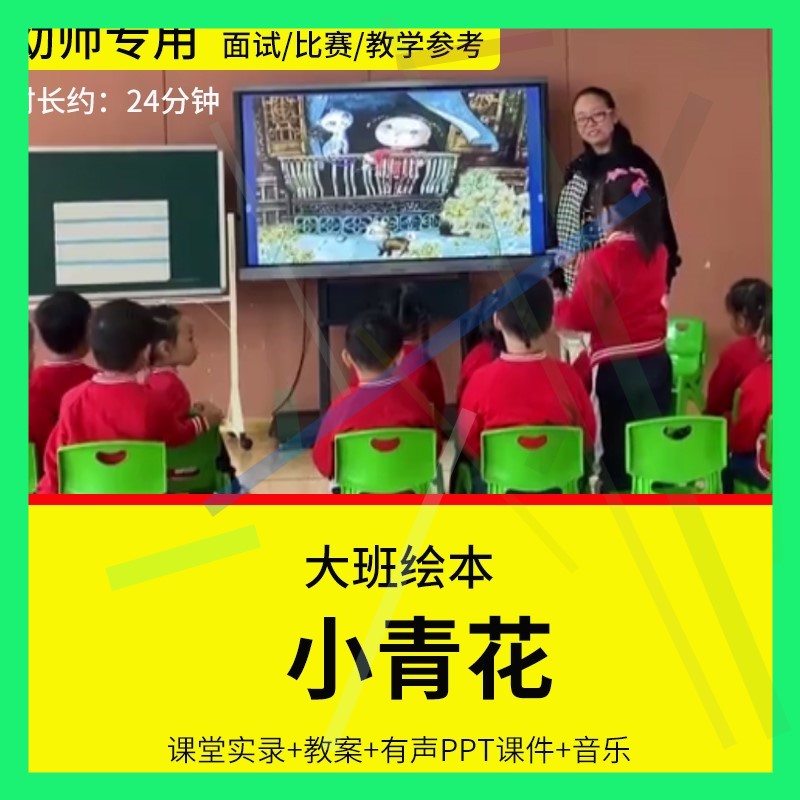 1幼儿园教师面试比赛培训优质公开课资料大班绘本小青花传统文化