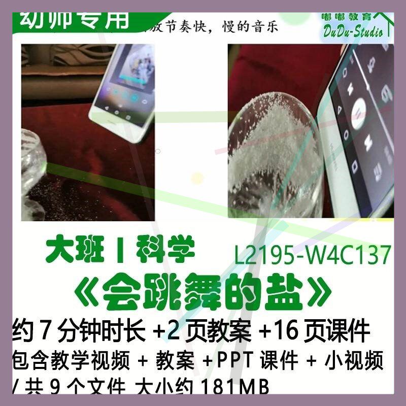微课幼儿园优质课公开大班科学教案PPT课件《会跳舞的盐》小视频2