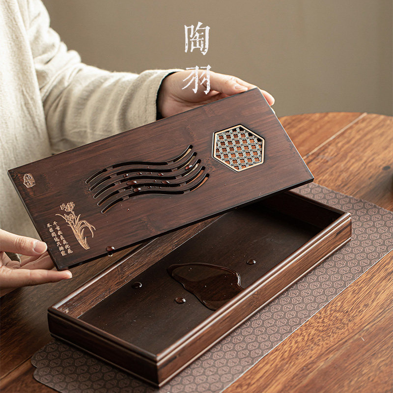 干泡茶盘家用功夫茶具套装托盘茶台茶托沥储水盘现代简约小型茶海