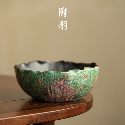 老岩泥莲蓬茶洗建水家用大号茶渣缸废水缸陶瓷功夫茶具水盂水洗