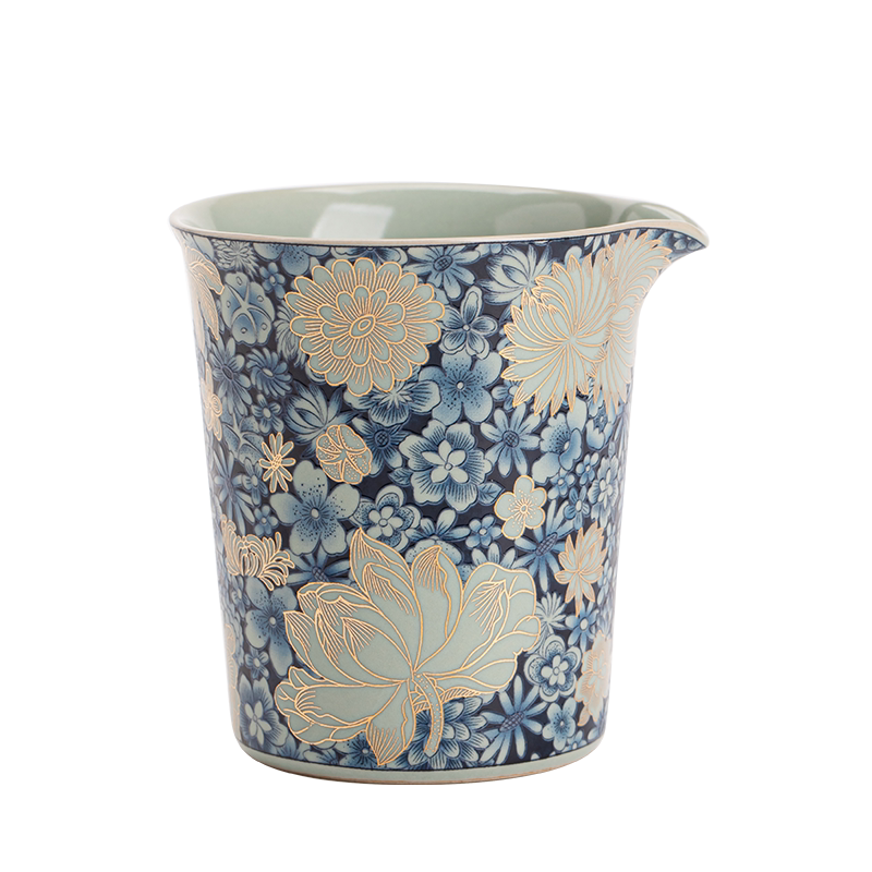 汝窑繁花公道杯功夫茶具茶海