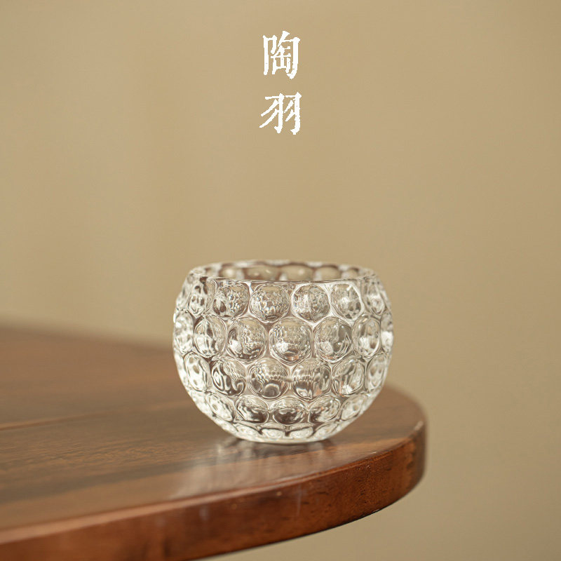 水晶玻璃圆点品茗杯简约中式