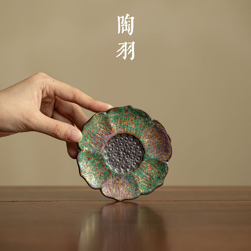 老岩泥粗陶莲蓬花型杯垫杯托家用陶瓷茶杯防烫隔热垫功夫茶具配件,餐饮具,茶道/零配,淘宝优惠券,粉丝福利购,淘宝优惠卷