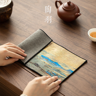 高档超强吸水茶巾布茶布茶垫茶桌抹布茶水巾茶杯垫布专用毛巾茶具
