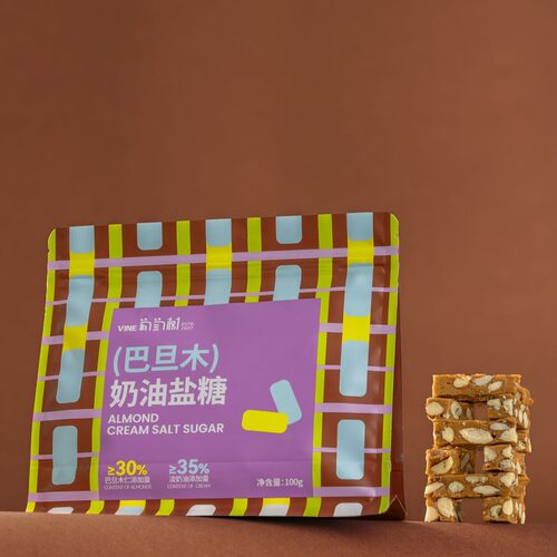 新疆葡萄树巴旦木奶油盐糖100克袋精选料酥脆可口咸甜交织独立包