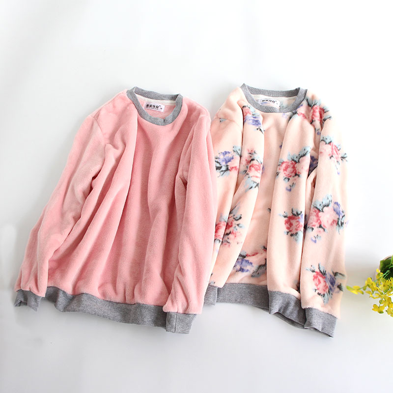 睡衣单上衣单独单件秋冬女上装 法兰绒 加绒加厚套头家居服冬|ruв категории Нижнее белье, пижамы. - от Buy2taobao.com для оказания профессиональной услуги покупки агента Taobao