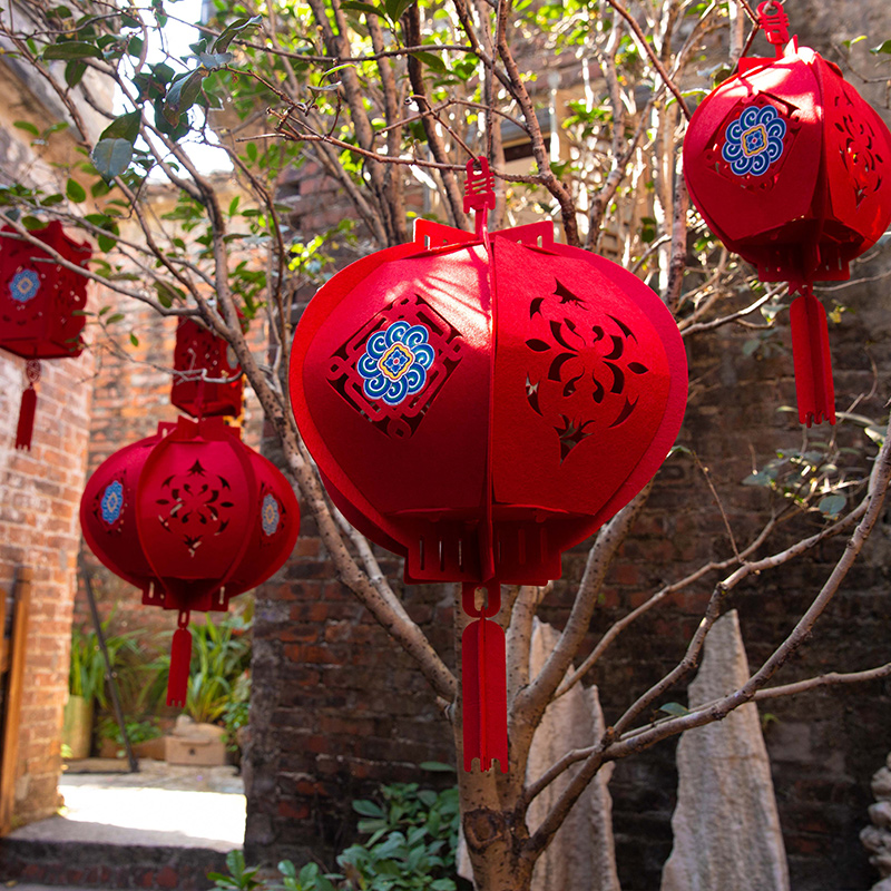 卓策立体中秋灯笼挂饰大门挂件户外防雨开业乔迁喜庆场景布置用品