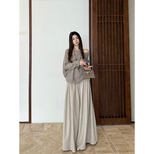 长裤 女秋宽松显瘦阔腿裤 韩系慵懒松弛感休闲裤 MaxMooroe长腿Diy%