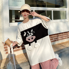 實拍帶視頻 2021#新款小牛t恤韓版上衣