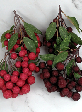 仿真假水果串杨梅模型家居酒店鲜果装饰摆设拍摄泡沫塑料道具包邮