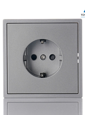 欧标墙壁开关插座灰色wall socket德国插座CE欧规switch16A 250V