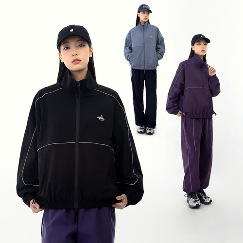 美式休闲复古运动宽松上衣