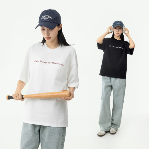 夏季圆领纯棉短袖T恤女
