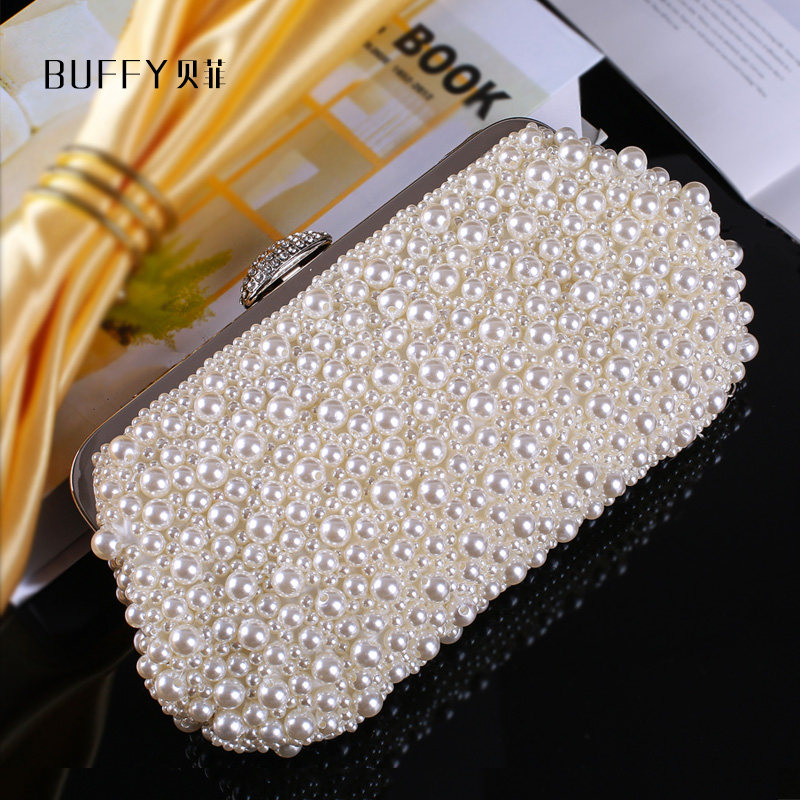 百搭款珍珠旗袍手拿包