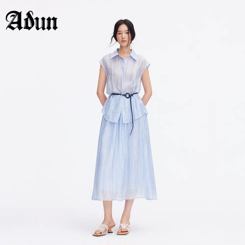 Abun【商场同款】2026年夏季新品通勤气质收腰显瘦轻熟风套装女