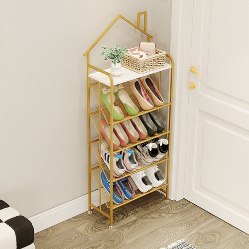 超薄门后鞋架小窄夹缝斜放式