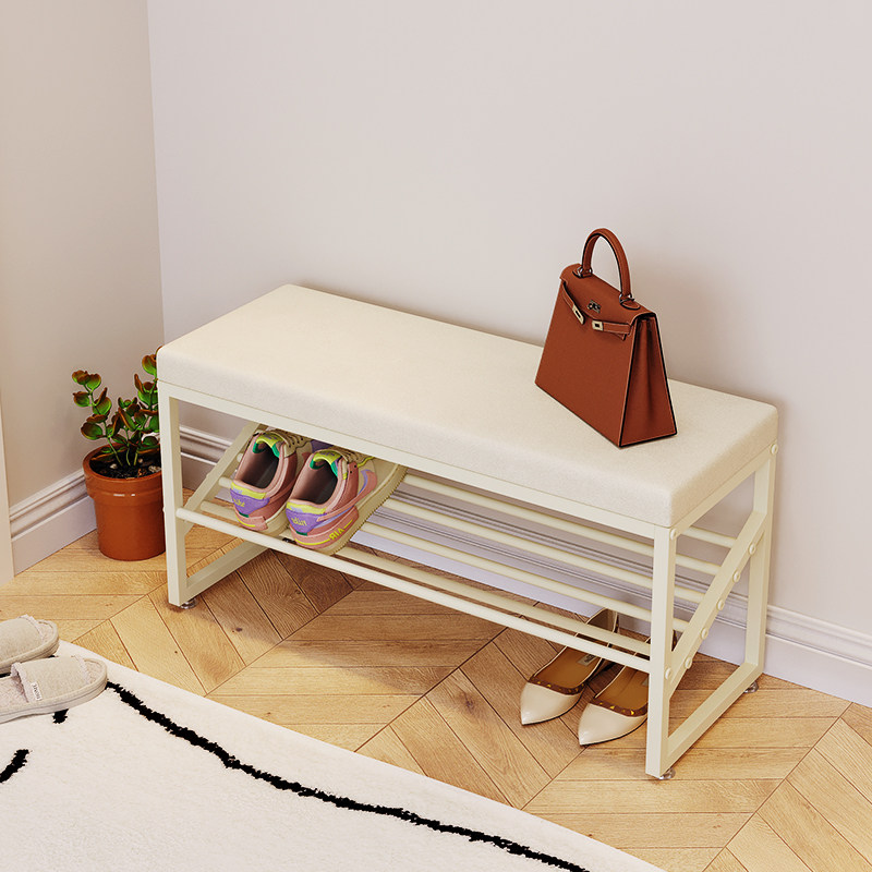 奶油风换鞋凳家用门口可坐入户鞋柜坐凳一体穿鞋凳玄关创意长凳子