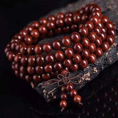 檀香木手串108颗文玩红木佛珠