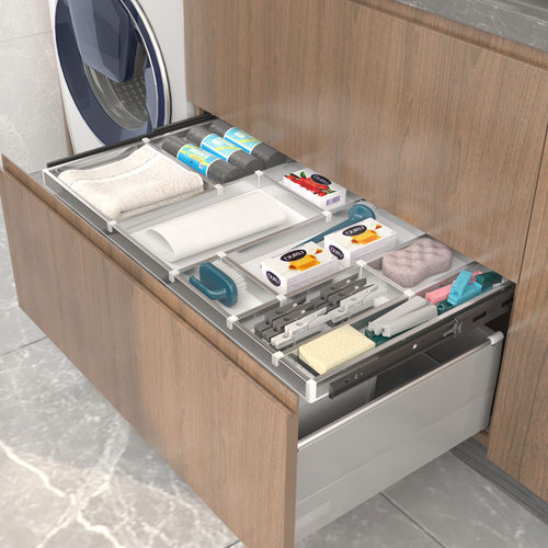 中石新款耐摔可拆卸隔板收纳托盘