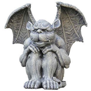 花园杂货庭院小摆件树脂小怪兽恶魔石像鬼雕塑创意园艺装饰品摆件