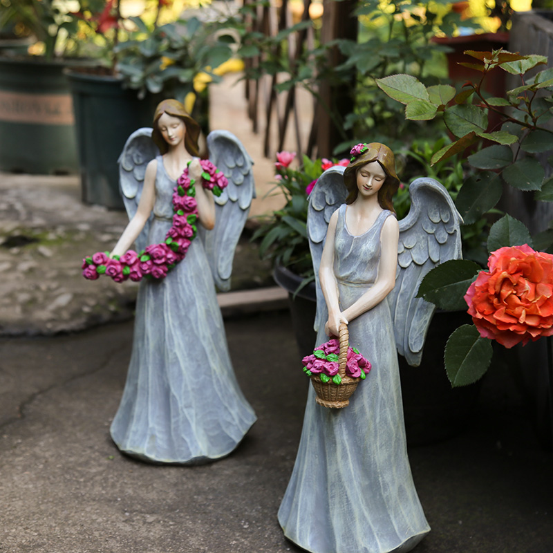 摆件花仙子天使人物雕塑园艺