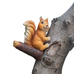 花园装饰 庭院摆件户外院子园林树上装饰挂件仿真动物小松鼠摆件