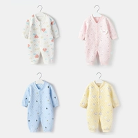 Детский демисезонный пуховик для новорожденных подходит для мужчин и женщин, удерживающее тепло стеганое боди для девочек, осенний сезон, увеличенная толщина