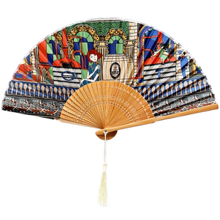 青岛啤酒博物馆醉美人折扇礼品创意礼物 青岛啤酒官方文创