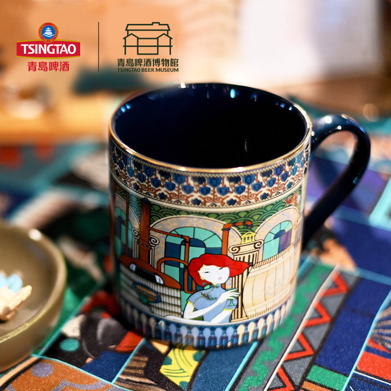 青島啤酒博物館醉美人主題馬克杯