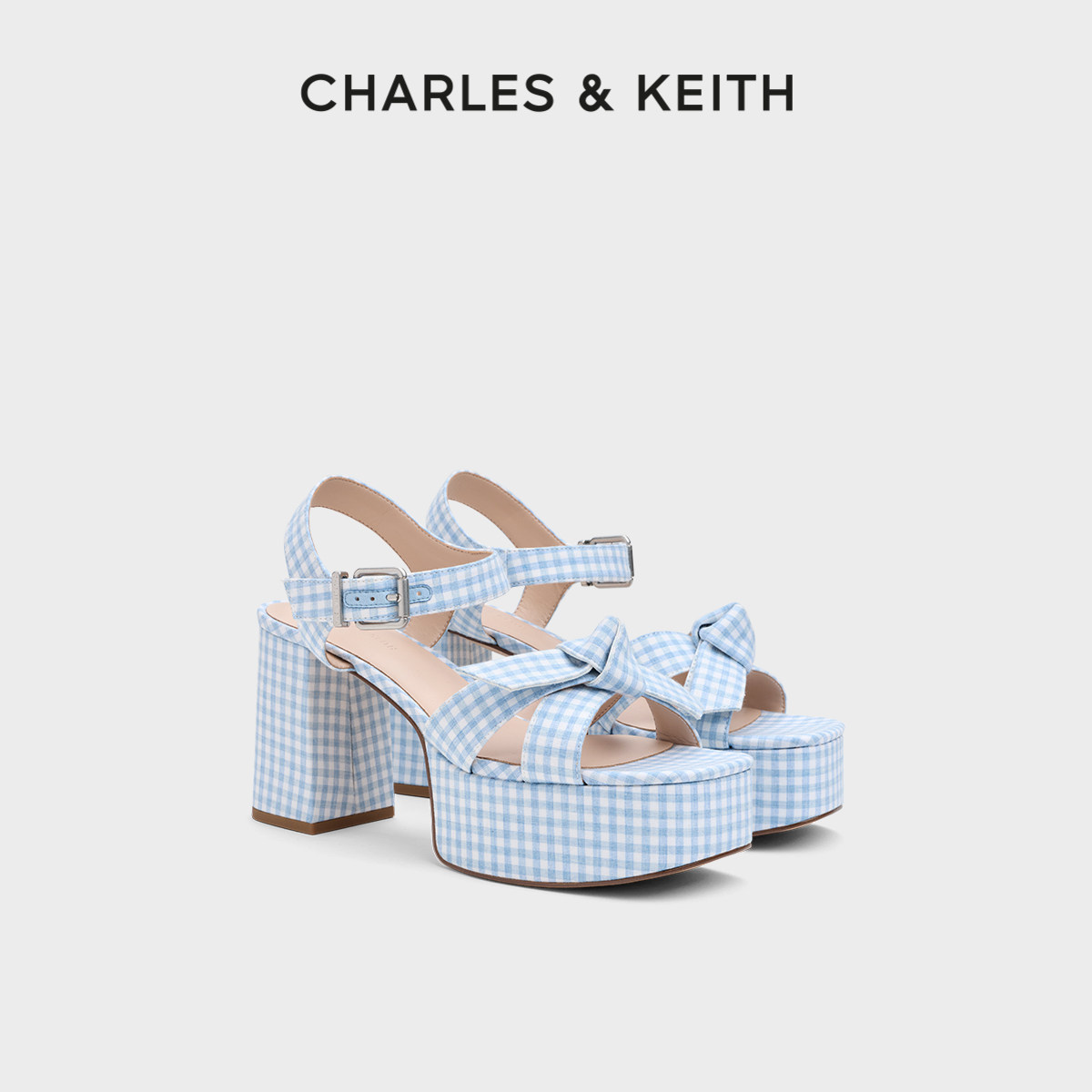 蝴蝶结厚底高跟鞋CHARLES&KEITH图片