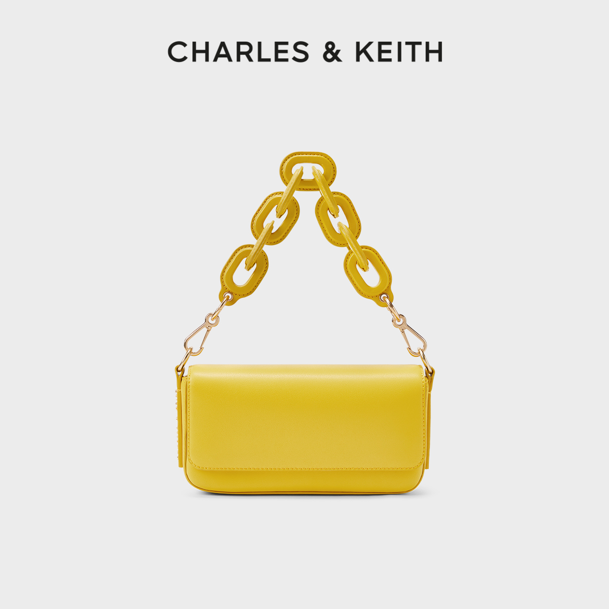 CHARLES&KEITH纯色小方包