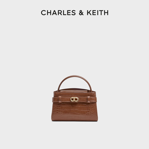 CHARLES&KEITH鳄鱼纹手提凯莉包