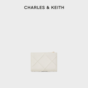 钱包女 CK6 10681128绗缝菱格多卡位短款 CHARLES&KEITH24夏季 新款