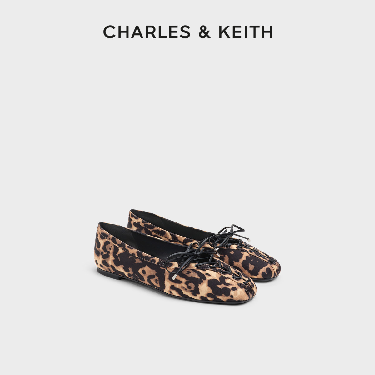 CHARLES&KEITH26冬新款CK1-71720117时尚通勤平底系带浅口单鞋