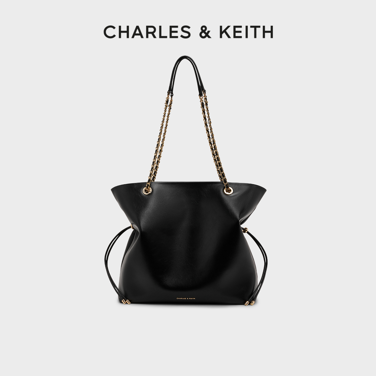 简约抽绳链条托特包CHARLESKEITH