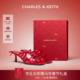 60920425蝴蝶结高跟凉拖鞋 CK1 新年礼物 CHARLES&KEITH26春新款