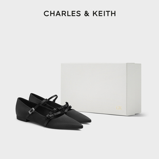 71900010平底緞面蝴蝶結瑪麗珍單鞋 CHARLES&KEITH25夏季 新款 SL1